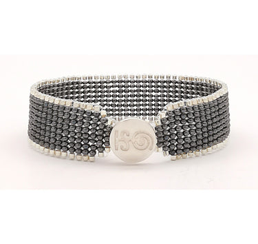 Brazalete Telar Plata Delgado Liso Acerino